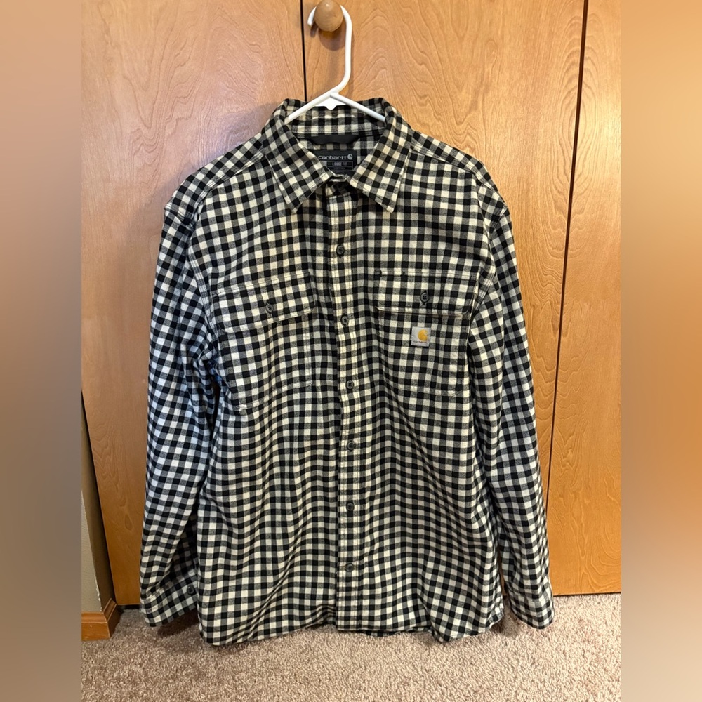 Mens Carhartt Loose-Fit Flannel Shirt size Medium